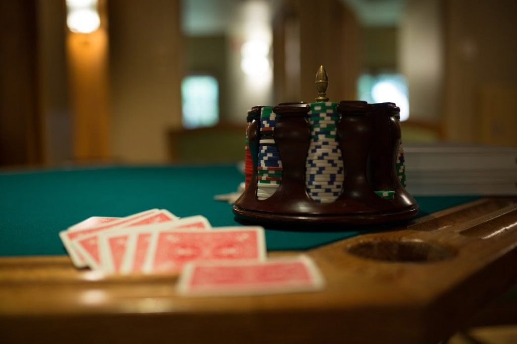 poker cards and chips on the table