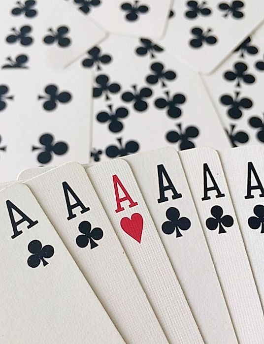 white poker cards